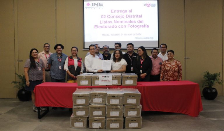 INE Yucatán recibe listados nominales para jornada electoral
