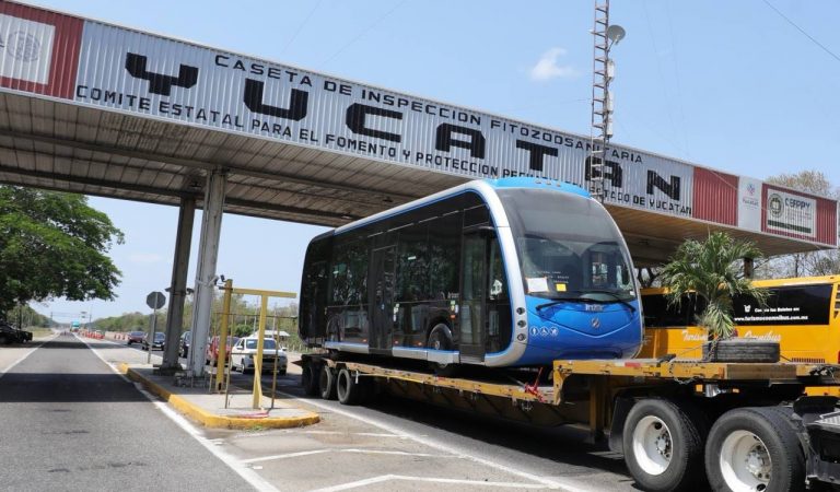 Llegan a Yucatán 6 nuevas unidades del Ie-Tram